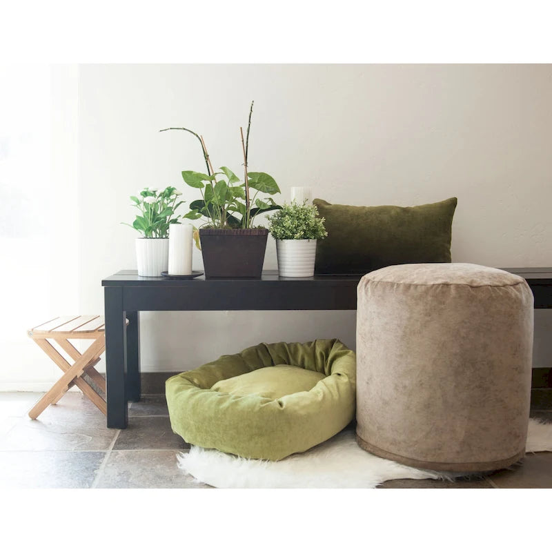 Majestic Home Goods Villa Collection Indoor Ottoman Pouf 16 L x 16 W x 17 H