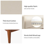 Francis Mid-century Modern Upholstered Armchair with Sloped Arms and Solid Wood Legs by HULALA HOME