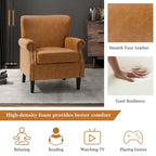Levi Vegan Transitional Armchair with Rolled Arms Set of 2