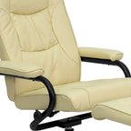 Contemporary Multi-Position Recliner and Ottoman with Wrapped Base