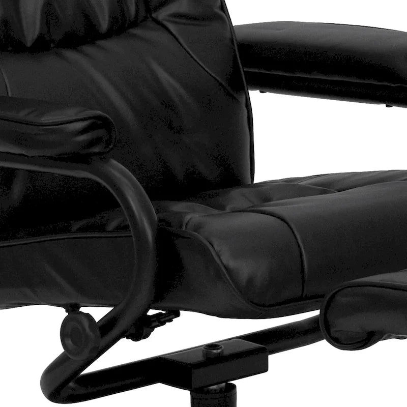 Contemporary Multi-Position Recliner and Ottoman with Wrapped Base