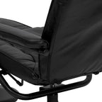 Contemporary Multi-Position Recliner and Ottoman with Wrapped Base