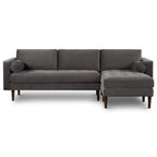Divano sezionale destro in tessuto Napa 104.5 Poly & Bark