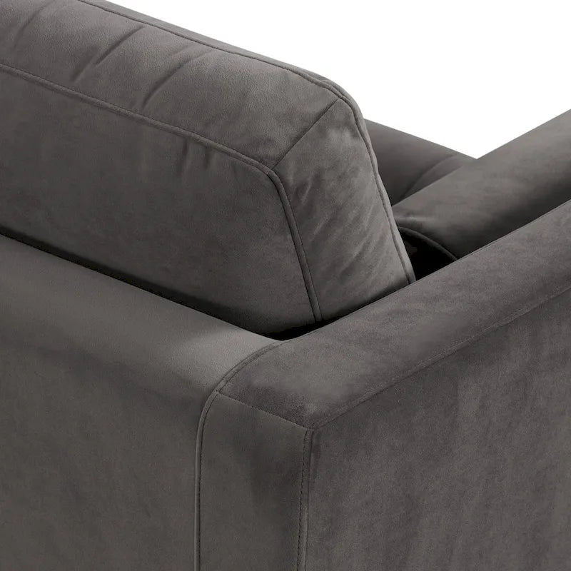 Divano sezionale destro in tessuto Napa 104.5 Poly & Bark
