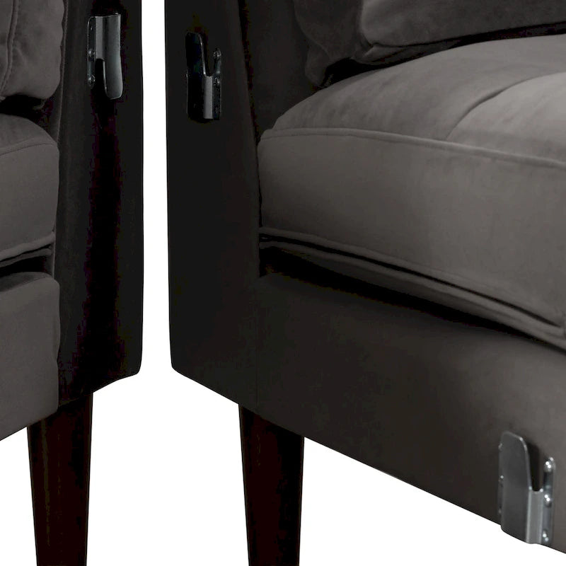 Divano sezionale destro in tessuto Napa 104.5 Poly & Bark