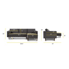 Divano sezionale destro in tessuto Napa 104.5 Poly & Bark