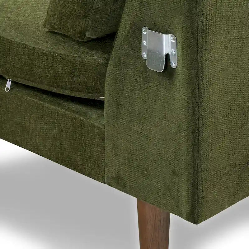 Divano sezionale destro in tessuto Napa 104.5 Poly & Bark