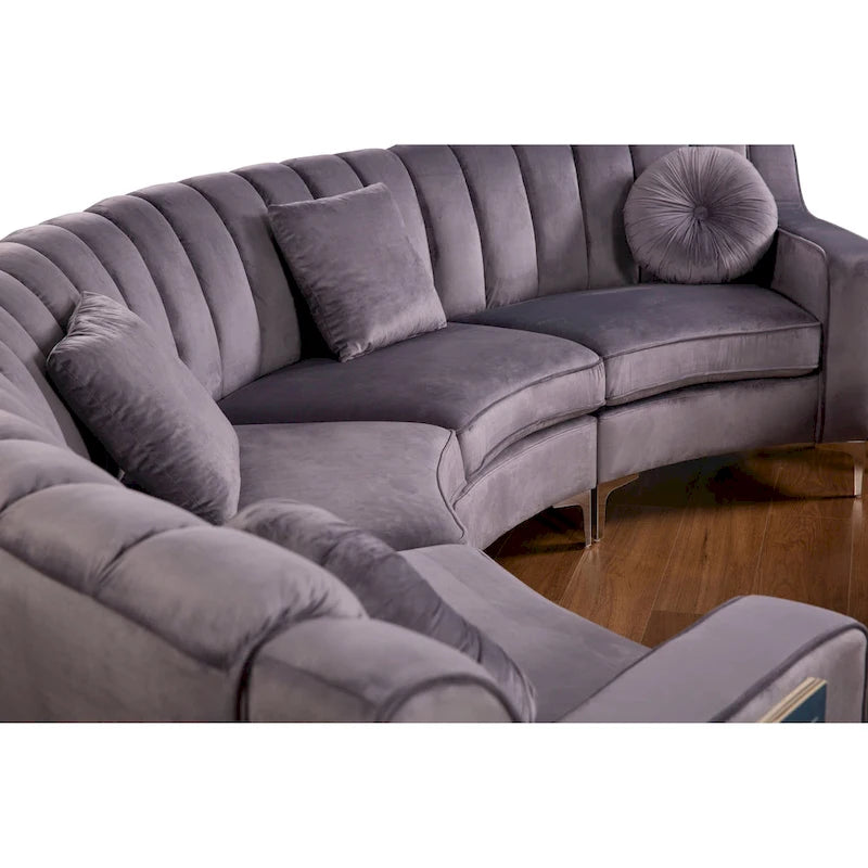 Velvet Sofas & Couches 4 Seats Round shape - 142