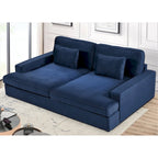 94.49W Velvet Square arms Oversized Sofa / twin-sized Sofa Bed