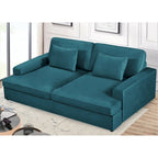 94.49W Velvet Square arms Oversized Sofa / twin-sized Sofa Bed
