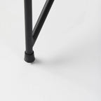 Leonidas Black Faux Leather w/Black Metal Frame Accent Chair