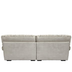 89 Modern Section Sofa with Arms Velvet Fabric Sofa For Living Room