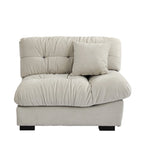 89 Modern Section Sofa with Arms Velvet Fabric Sofa For Living Room