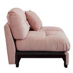 89 Modern Section Sofa with Arms Velvet Fabric Sofa For Living Room