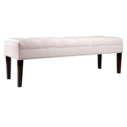 Panca da soggiorno imbottita trapuntata Mid-Century Modern