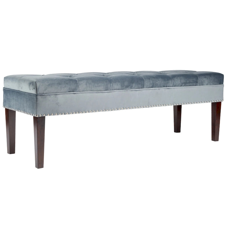 Panca da soggiorno imbottita trapuntata Mid-Century Modern