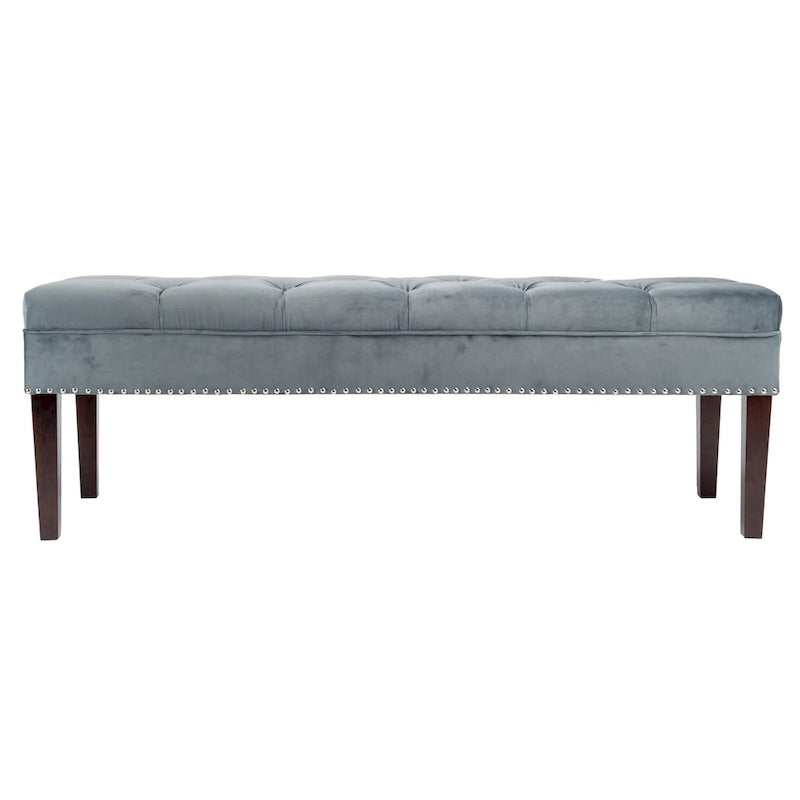 Panca da soggiorno imbottita trapuntata Mid-Century Modern