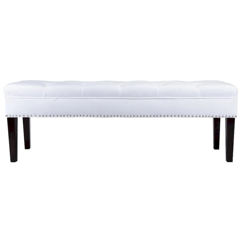 Panca da soggiorno imbottita trapuntata Mid-Century Modern