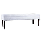 Panca da soggiorno imbottita trapuntata Mid-Century Modern