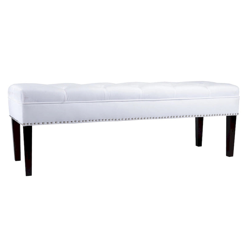 Panca da soggiorno imbottita trapuntata Mid-Century Modern