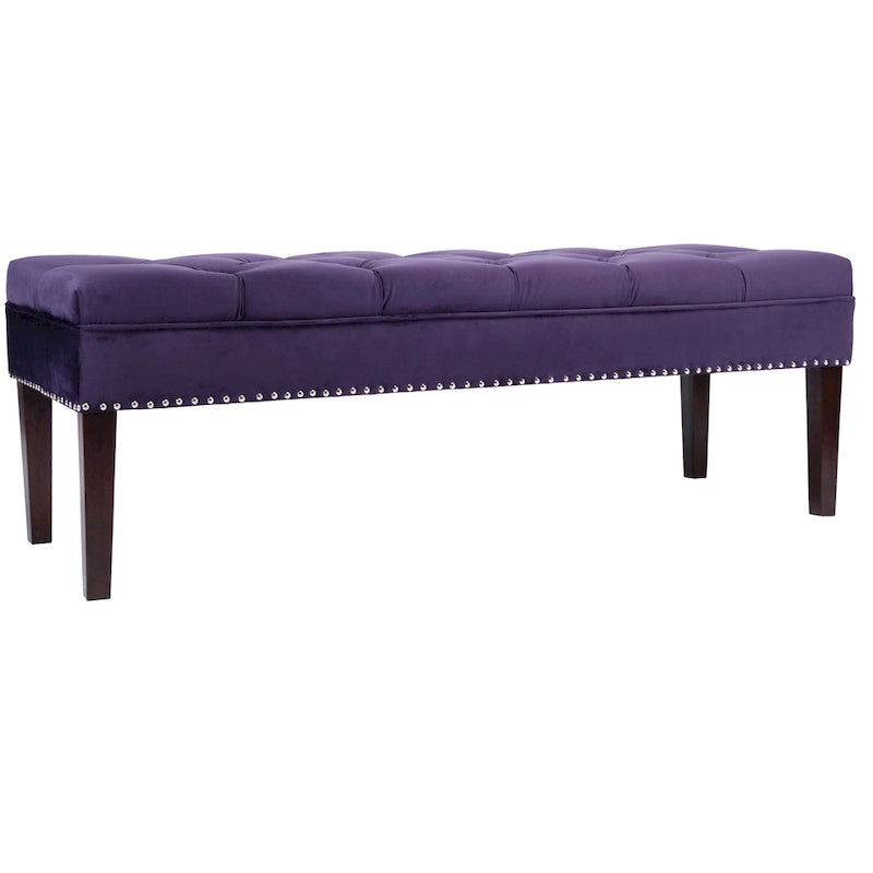 Panca da soggiorno imbottita trapuntata Mid-Century Modern