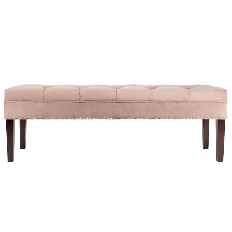 Panca da soggiorno imbottita trapuntata Mid-Century Modern