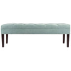 Panca da soggiorno imbottita trapuntata Mid-Century Modern