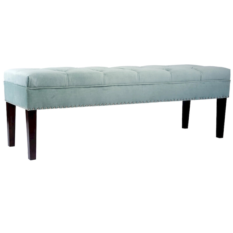 Panca da soggiorno imbottita trapuntata Mid-Century Modern