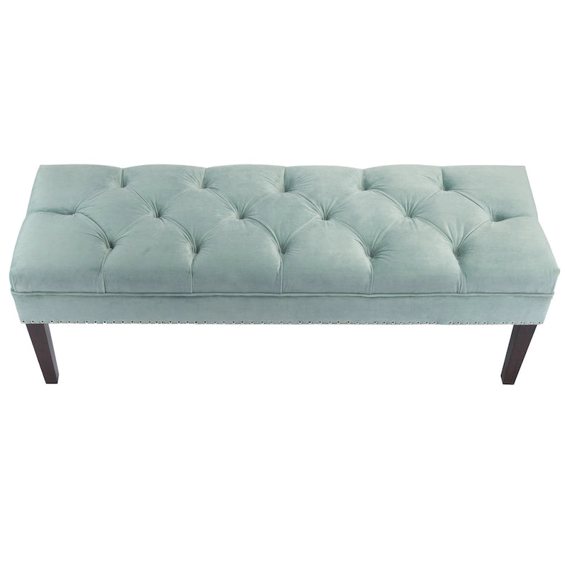 Panca da soggiorno imbottita trapuntata Mid-Century Modern