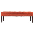 Panca da soggiorno imbottita trapuntata Mid-Century Modern