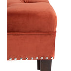 Panca da soggiorno imbottita trapuntata Mid-Century Modern