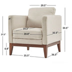 Vail Linen Upholstered Accent Chair by iNSPIRE Q Modern