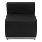 6 PC Configurazione di ricezione modulare in LeatherSoft con schienale e seduta tesi
