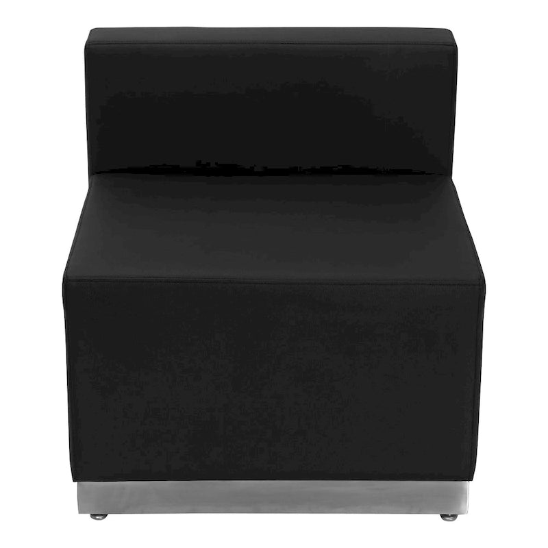 6 PC Configurazione di ricezione modulare in LeatherSoft con schienale e seduta tesi
