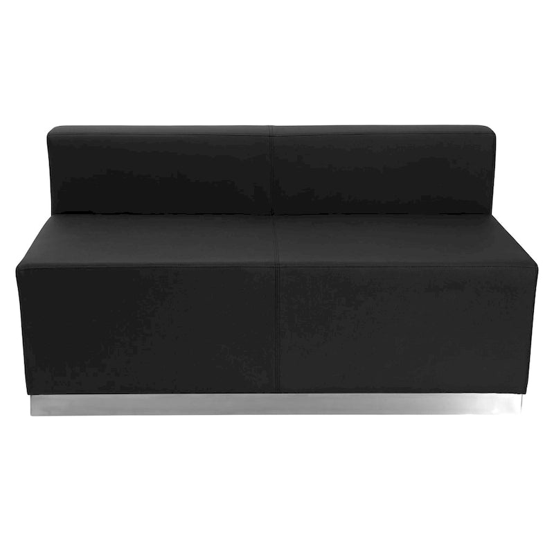 6 PC Configurazione di ricezione modulare in LeatherSoft con schienale e seduta tesi