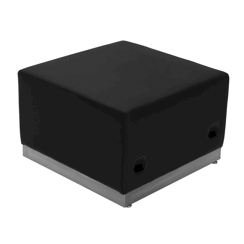 6 PC Configurazione di ricezione modulare in LeatherSoft con schienale e seduta tesi