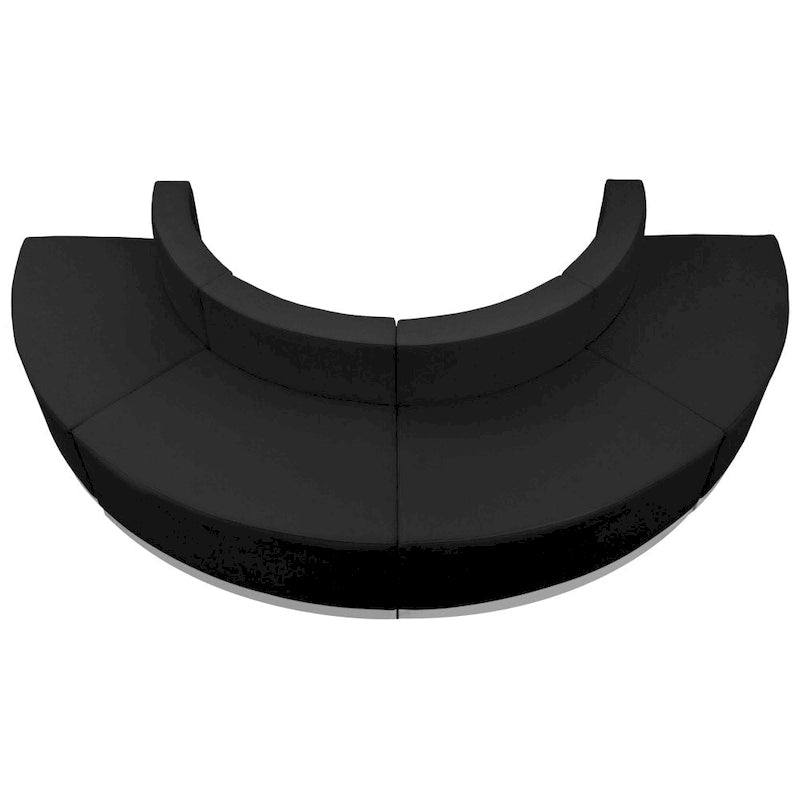Configurazione Modulare 4 PC in LeatherSoft per Reception con Schienale & Sedile Tesi - 105L x 25.25 - 52.5P x 27A