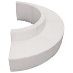 Configurazione Modulare 4 PC in LeatherSoft per Reception con Schienale & Sedile Tesi - 105L x 25.25 - 52.5P x 27A