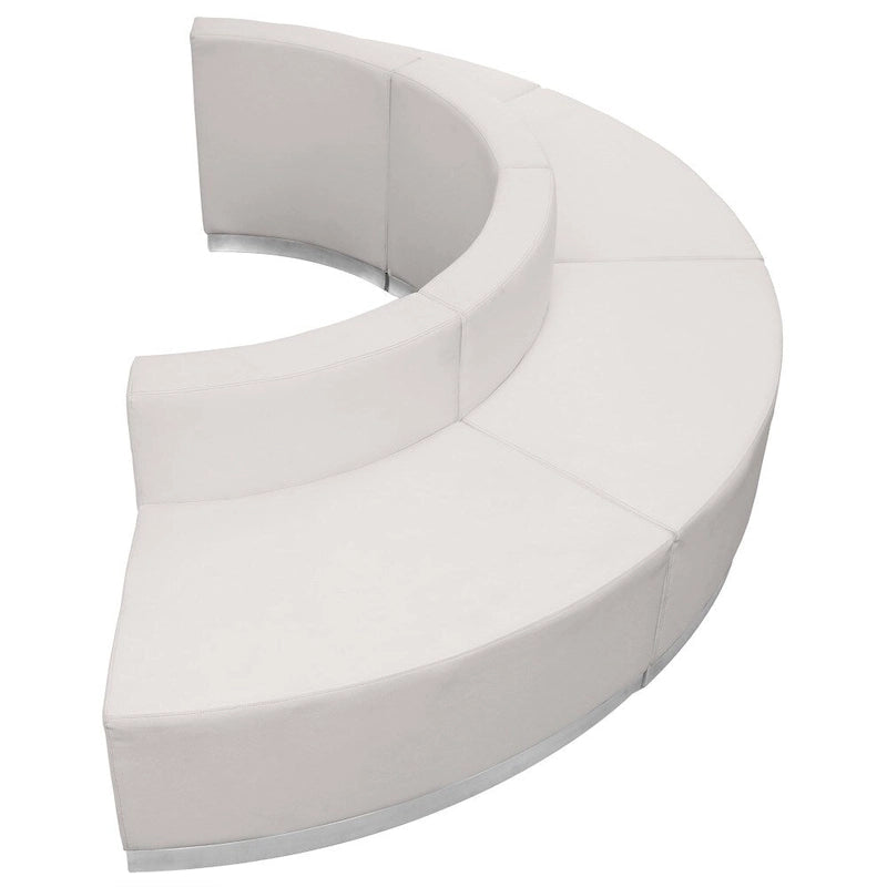 Configurazione Modulare 4 PC in LeatherSoft per Reception con Schienale & Sedile Tesi - 105L x 25.25 - 52.5P x 27A