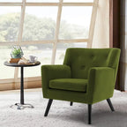 Velvet Upholstered Armchair Tufted Accent Chair, Set of 2 - 30.71H x 28.35 W x 27.56D