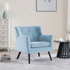 Velvet Upholstered Armchair Tufted Accent Chair, Set of 2 - 30.71H x 28.35 W x 27.56D