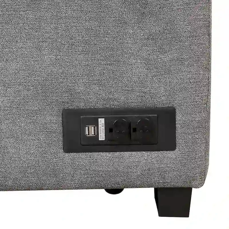 Divano letto estraibile 2 in 1 Nestfair a L con pouf contenitore