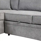 Divano letto estraibile 2 in 1 Nestfair a L con pouf contenitore