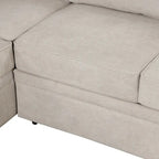 Divano letto estraibile 2 in 1 Nestfair a L con pouf contenitore