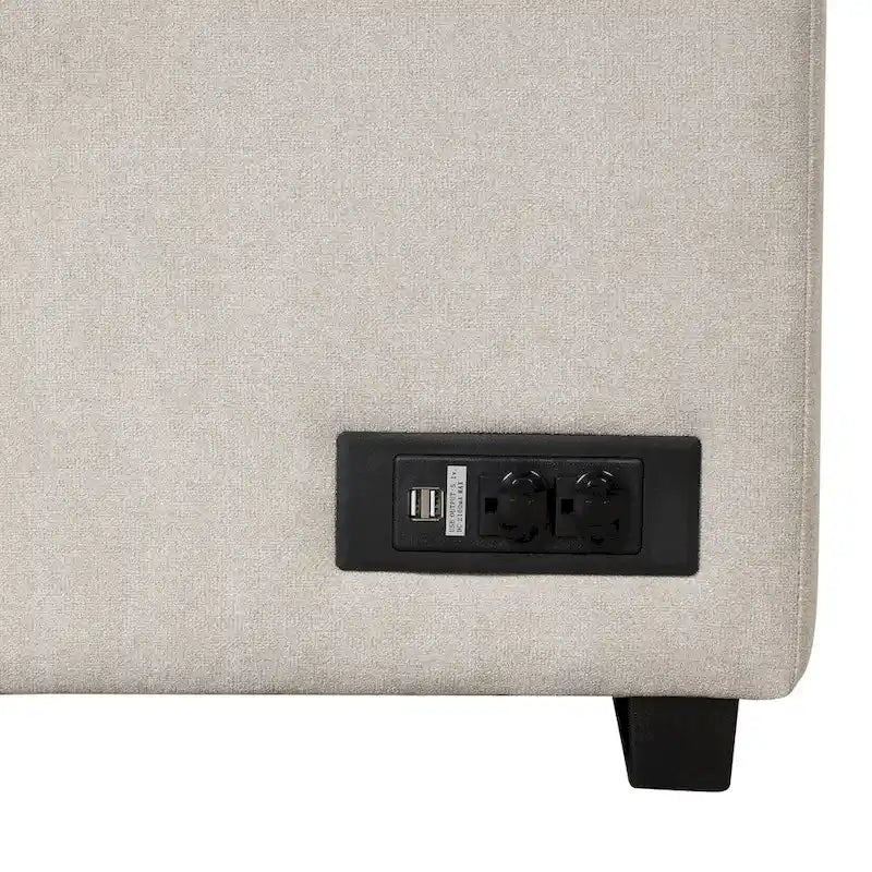 Divano letto estraibile 2 in 1 Nestfair a L con pouf contenitore