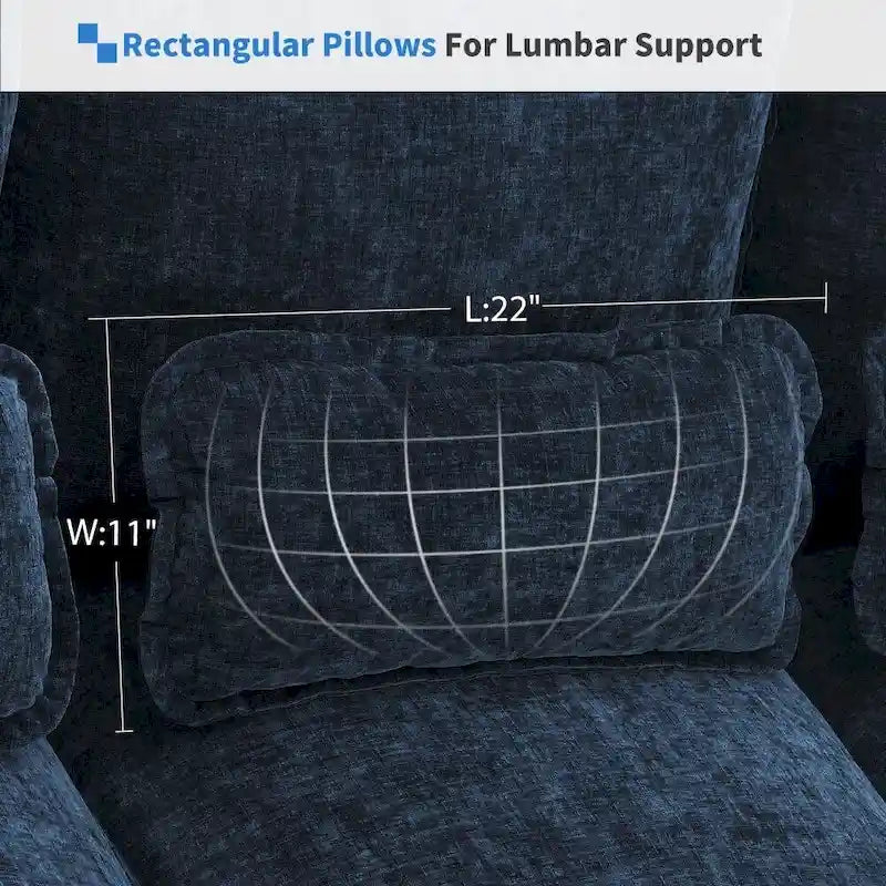 Divano sezionale moderno a U con cuscini lombariDivano letto con chaise longue