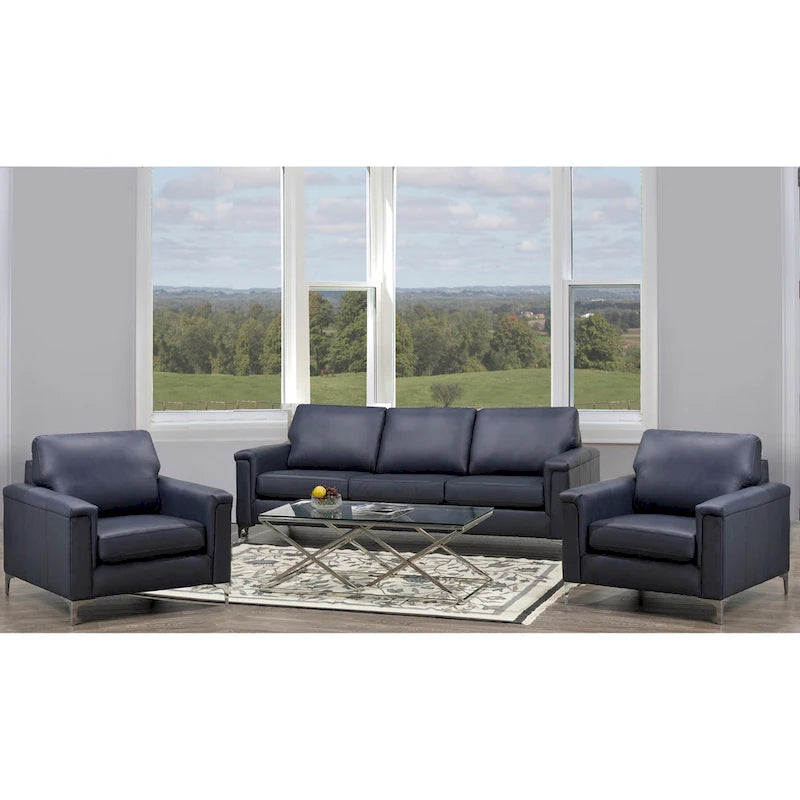 Lessa Modern Premium Top Grain Leather Sofa