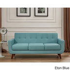 U.S. Pride Furniture Grace Rainbeau Linen Upholstered Tufted Mid-century Sofa