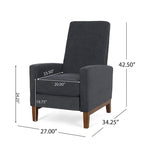 Kalstrom Upholstered Pushback Recliner by Christopher Knight Home