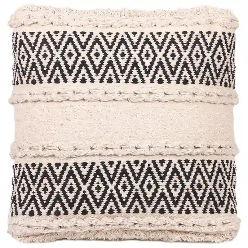 Sgabello imbottito in dhurrie di cotone fatto a mano HERAT ORIENTAL